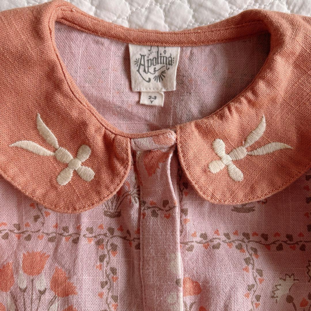 apolina アポリナ　Mara shirtdress 2〜3y ワンピース