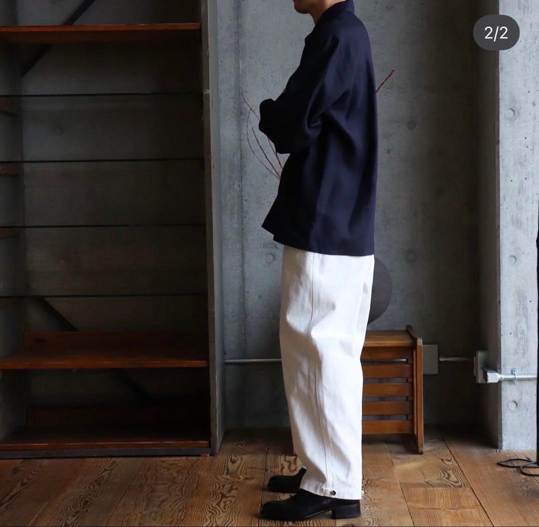 COMOLI ピッコロリネン C.P.O ネイビー 46