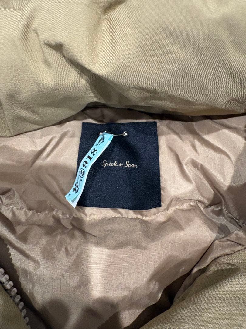 スピックアンドスパン 撥水フーデッドダウンコート