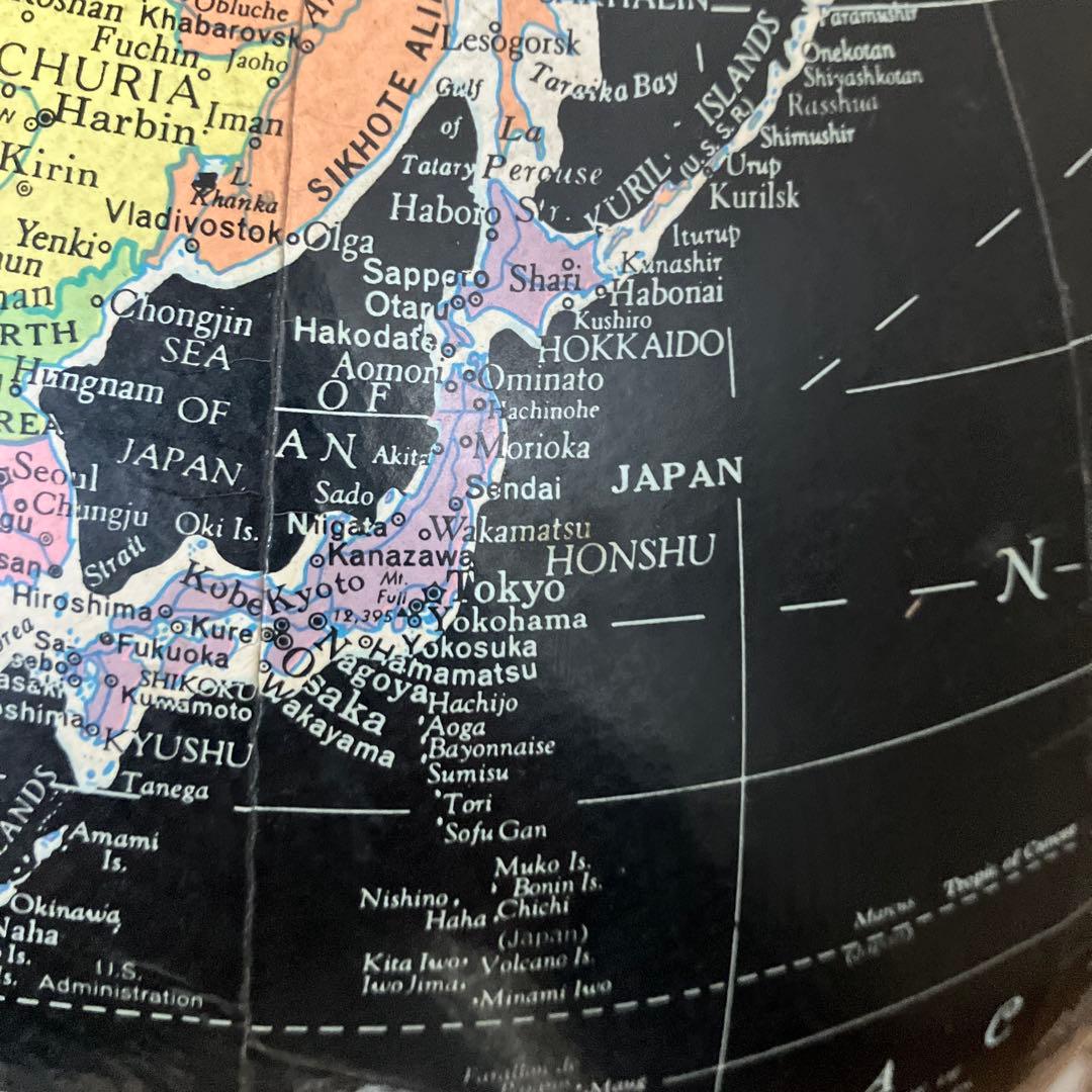 【ビンテージ】ブラックオーシャン地球儀 アメリカ買付品60年代70年代