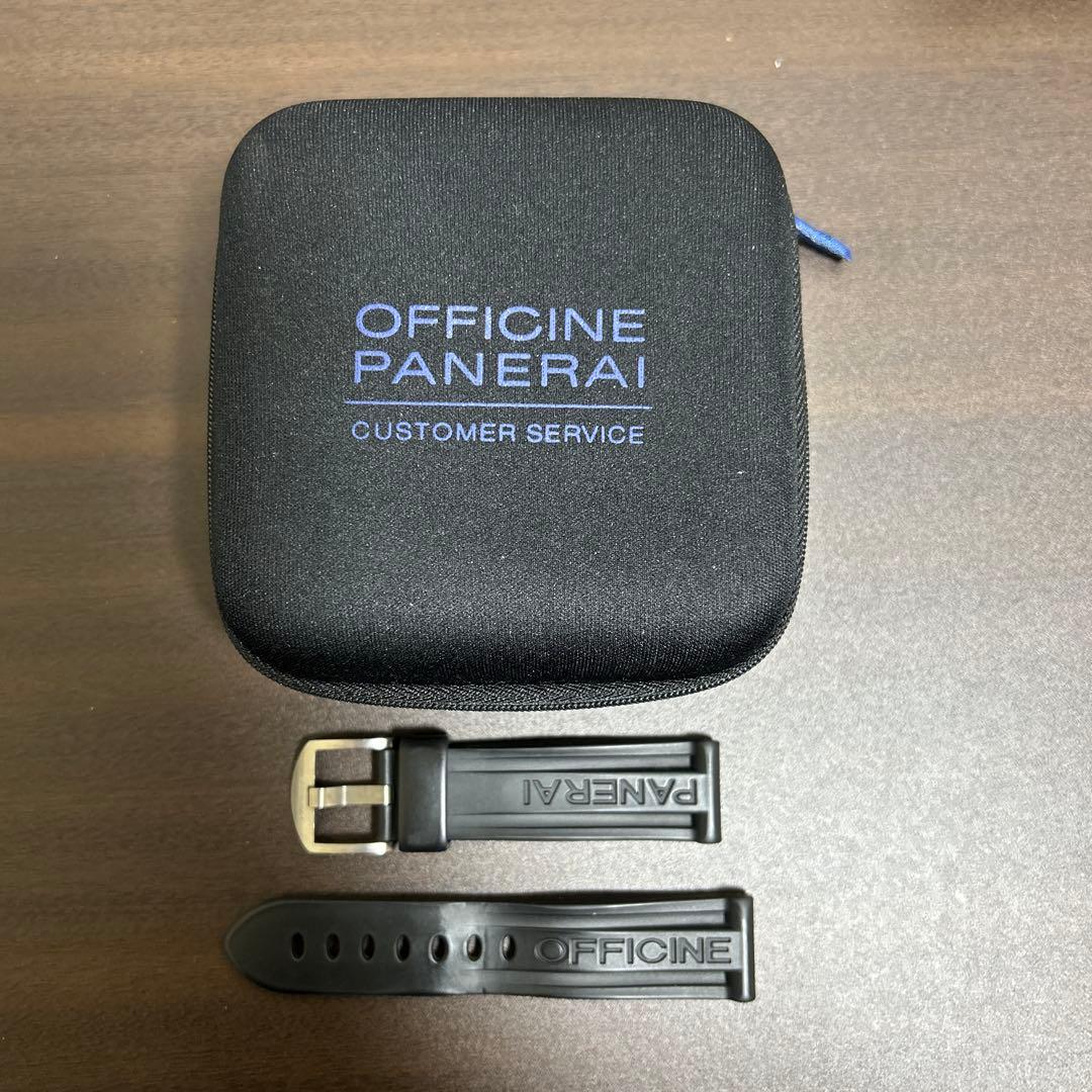 パネライ　純正ベルト　ラバー、バックル　ブラックカラー 40ミリ用
