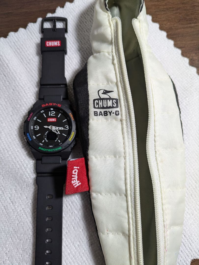 CHUMS BABY-G ブラック腕時計