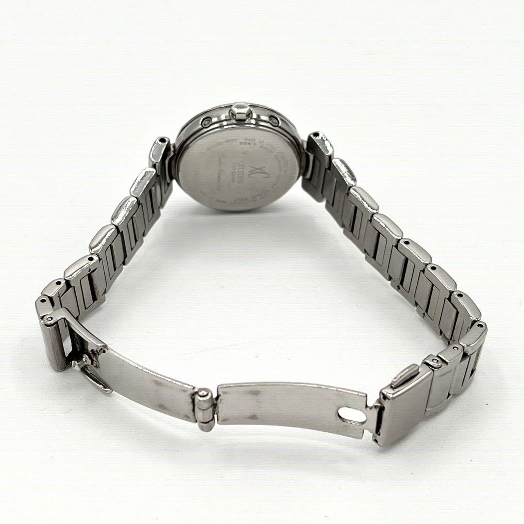 【稼働】CITIZEN XC 腕時計 白蝶 ソーラー レディース シルバー