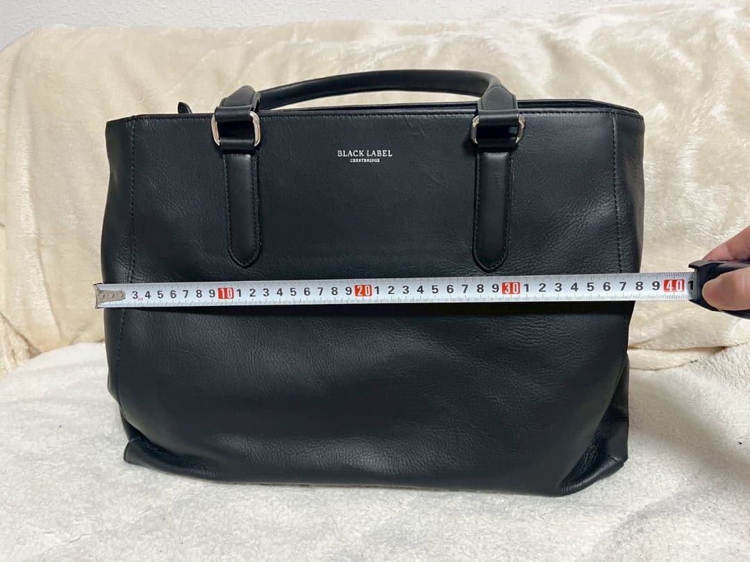 【美品】ブラックレーベル 　黒 　レザートートバッグ