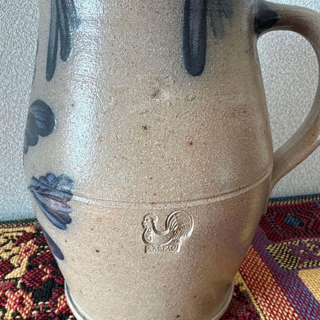 USA【Rowe Pottery】ローポタリー ピッチャー　水差し カントリー