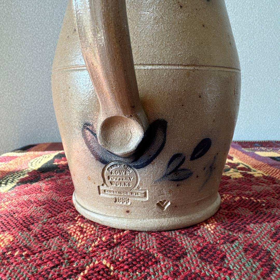 USA【Rowe Pottery】ローポタリー ピッチャー　水差し カントリー