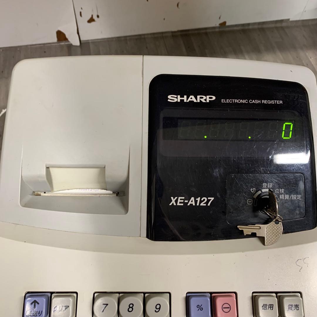 SHARP 電子レジスター XE-A127 店舗用品 レジ　ドロワーキー無し