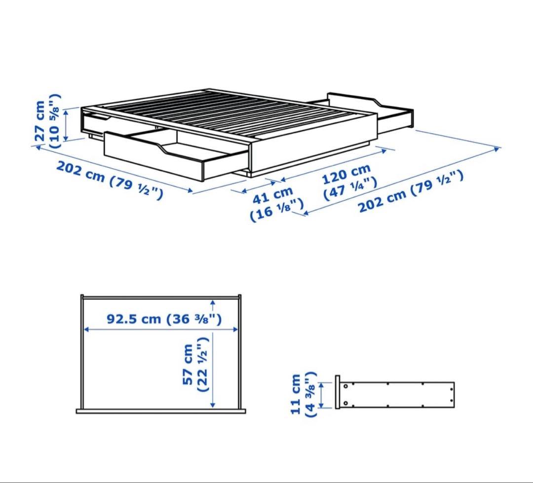 【ちろる】MANDAL 収納付きベッド セミダブル 直接引き渡し