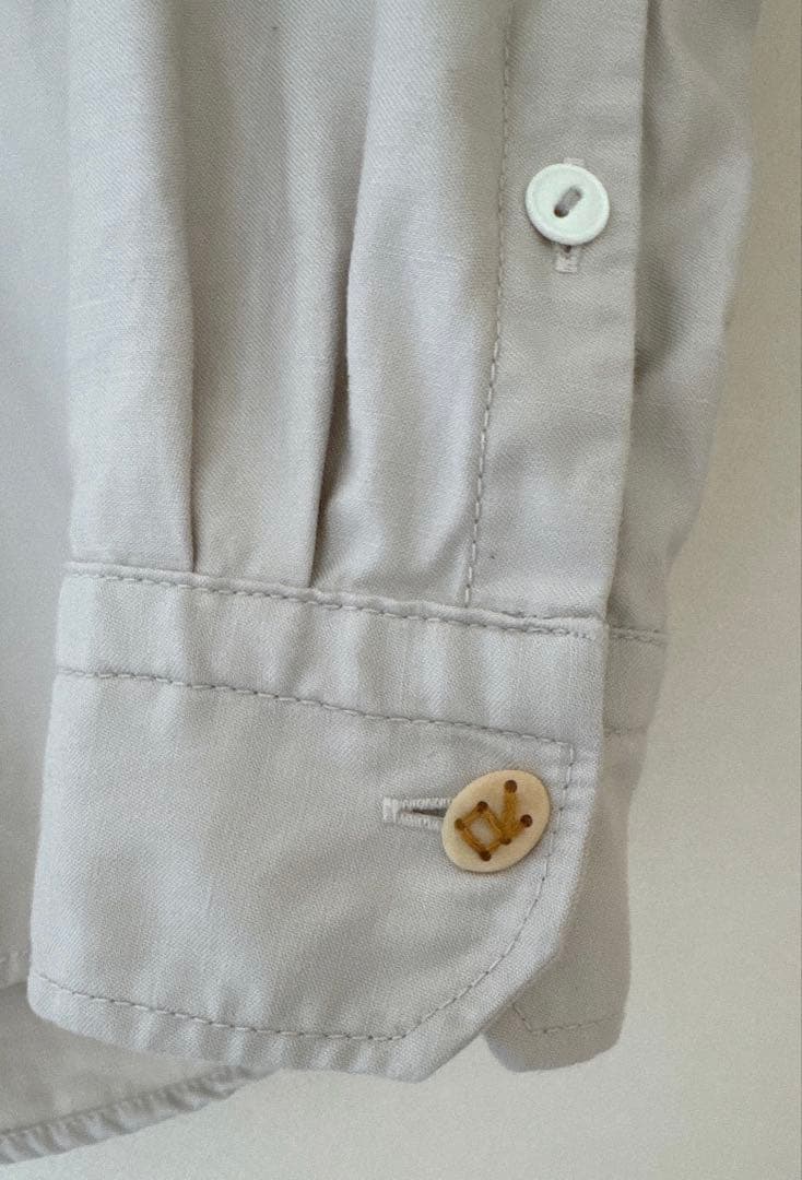 【新品未使用】45R 薄バックサテンの908ニームシャツ