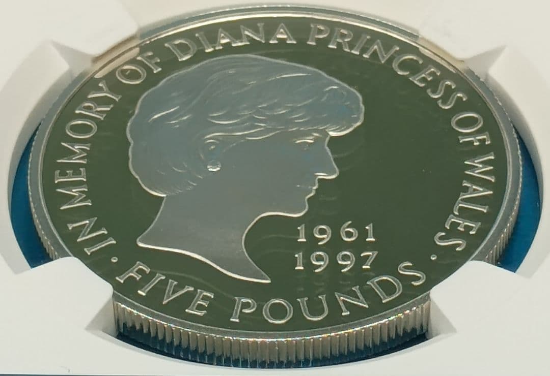 1999 イギリス ダイアナ追悼 5ポンド プルーフ銀貨 NGC PF68UC㉔