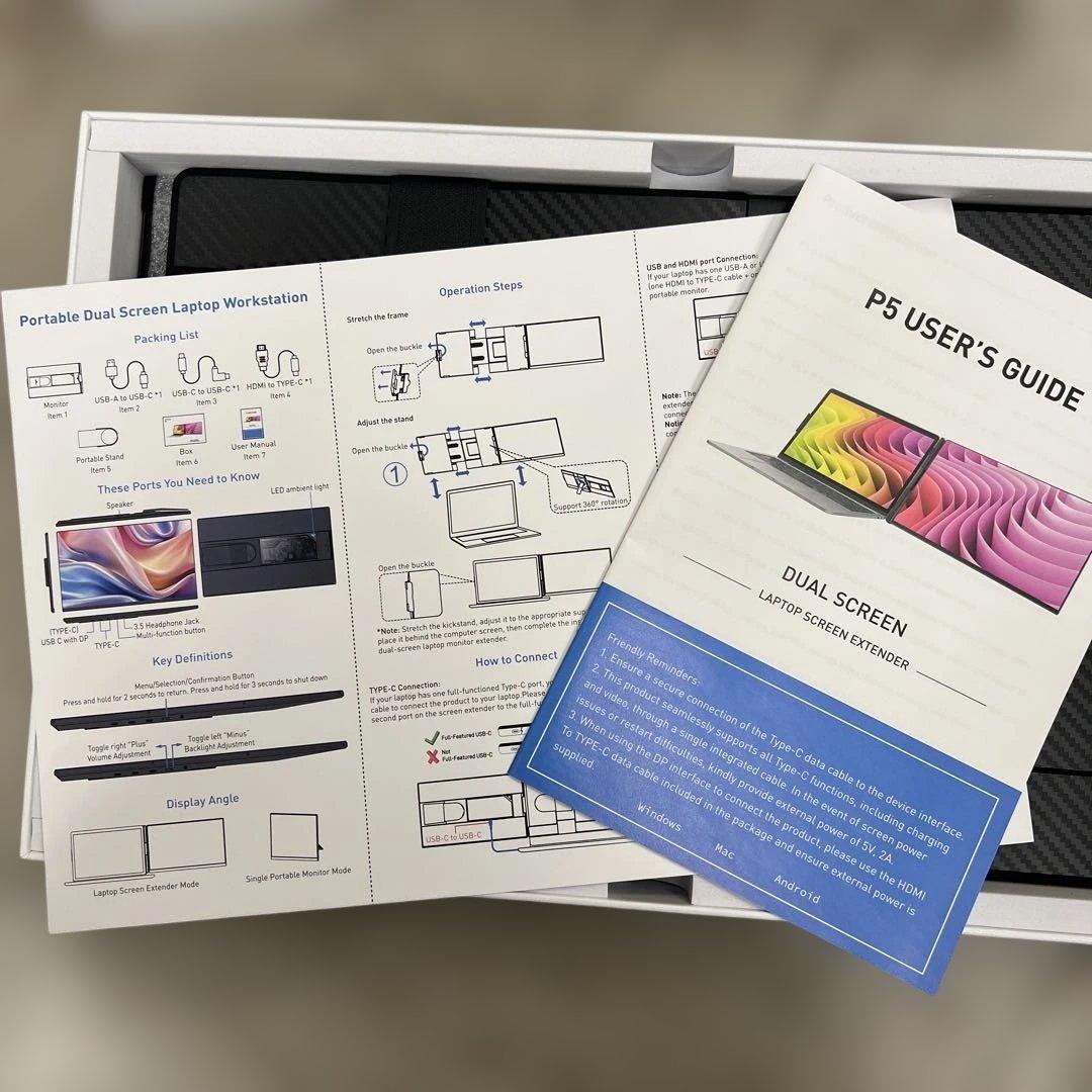 511109 P5 DUAL SCREEN 15.6インチ FHD 1080P