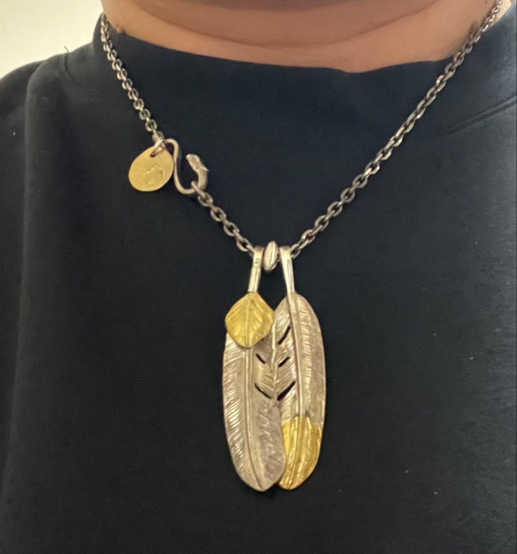 【キムタクセット】上金ハート＆先金フェザーチェーン、メタルセット