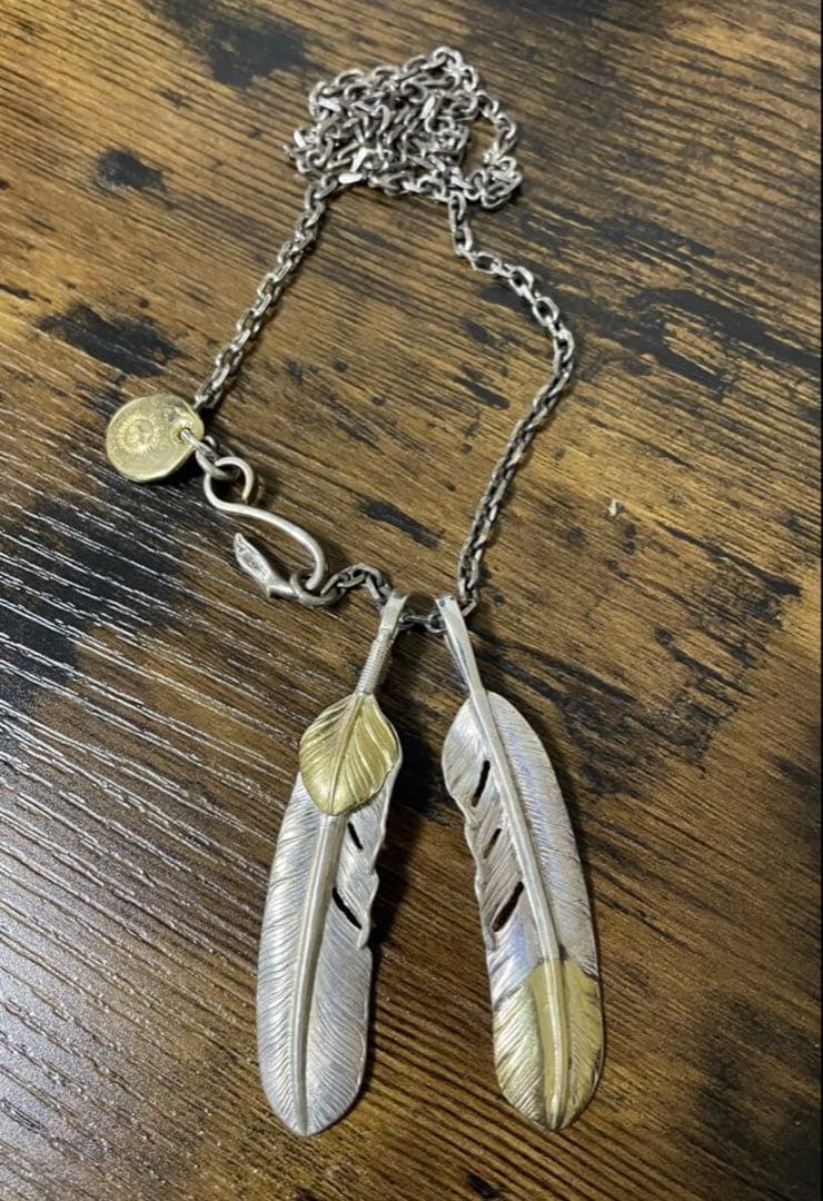 【キムタクセット】上金ハート＆先金フェザーチェーン、メタルセット