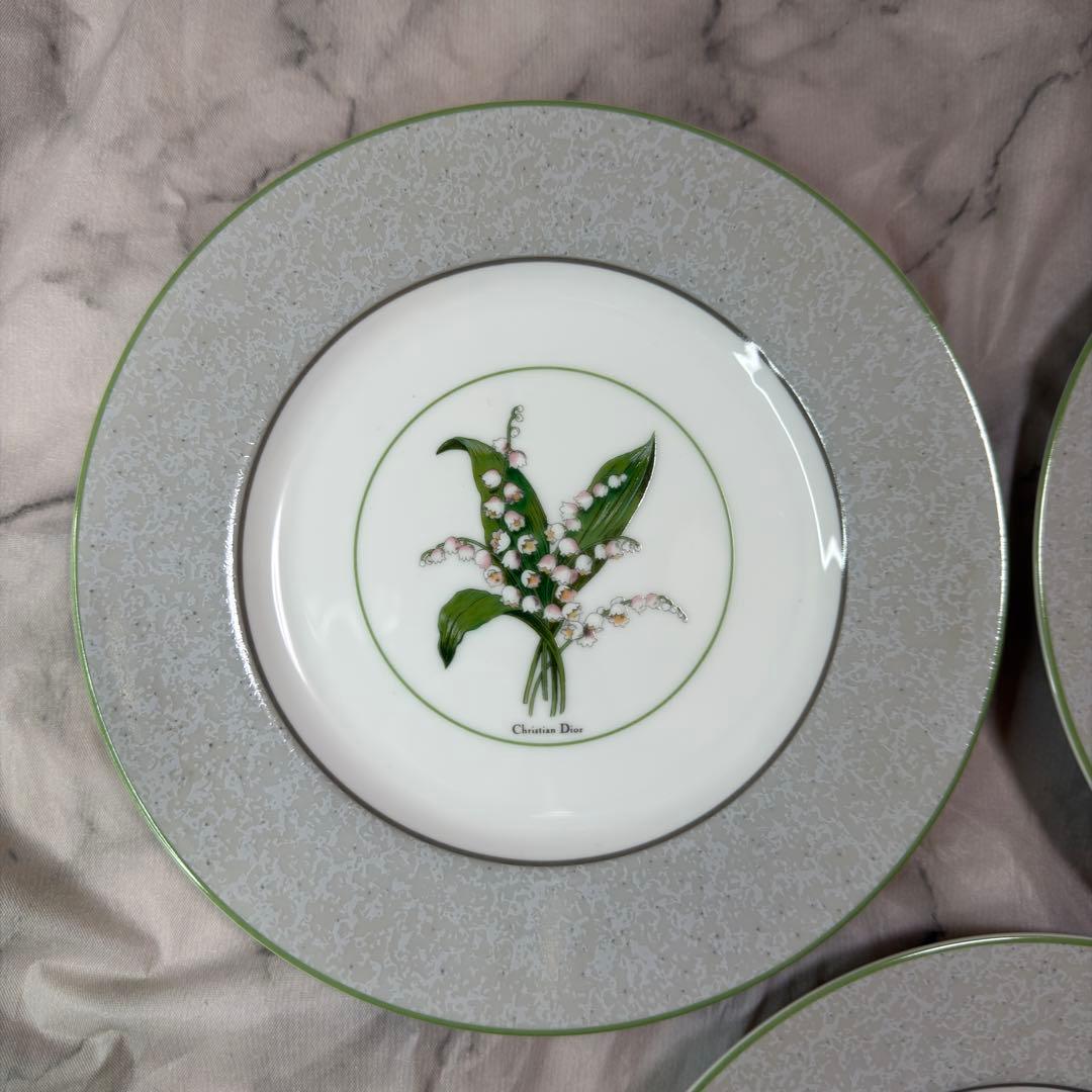 Christian Dior プレート スズラン φ19.5cm 5枚 未使用