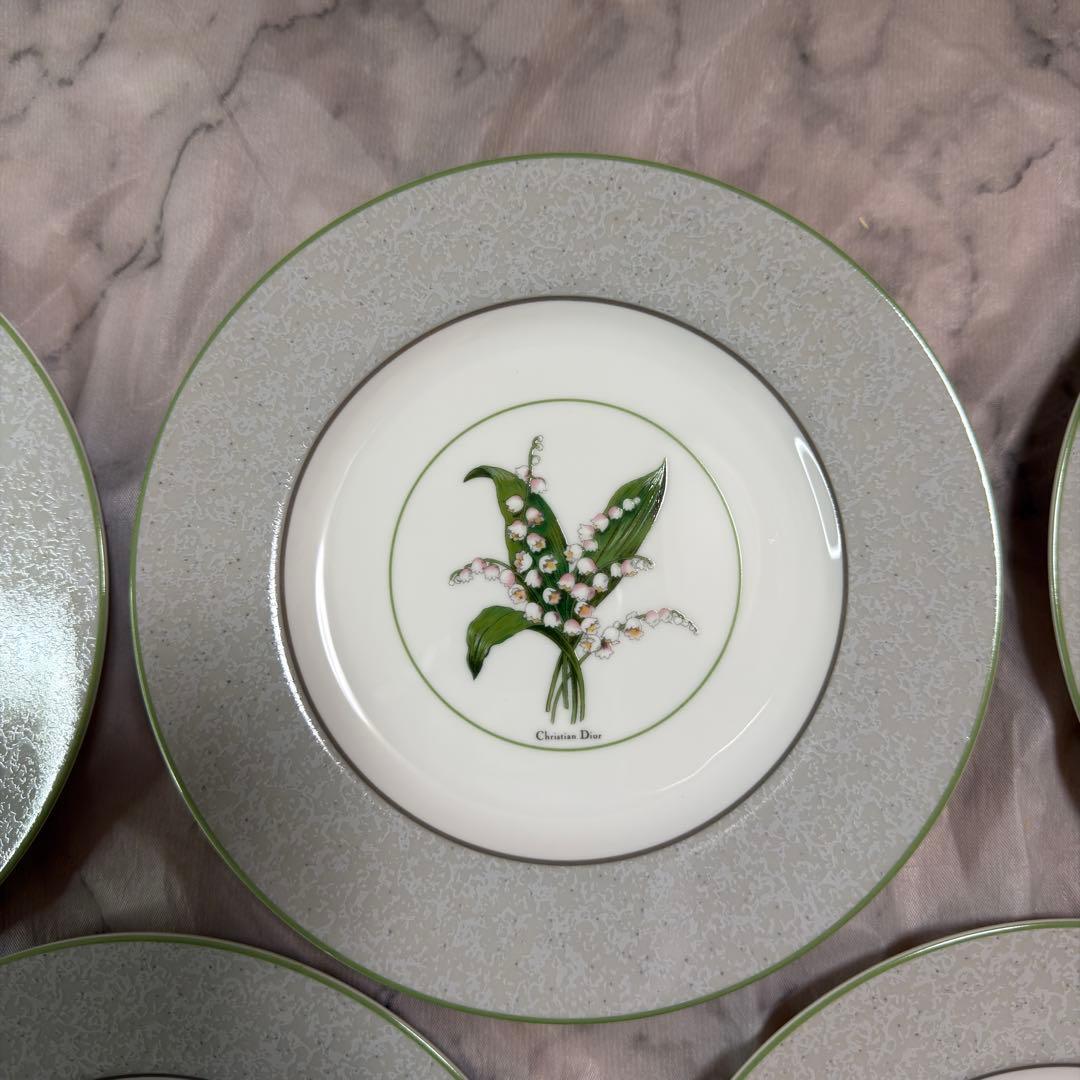 Christian Dior プレート スズラン φ19.5cm 5枚 未使用