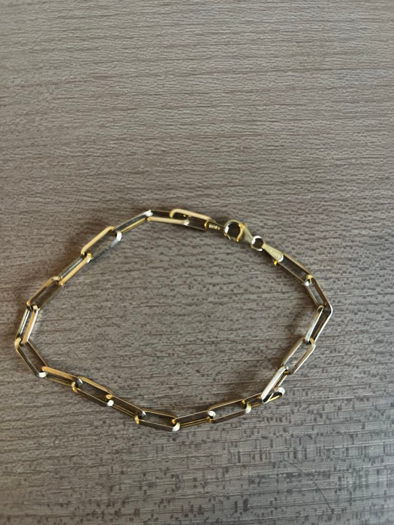 10kイエローゴールドチェーンブレスレット ユニセックス