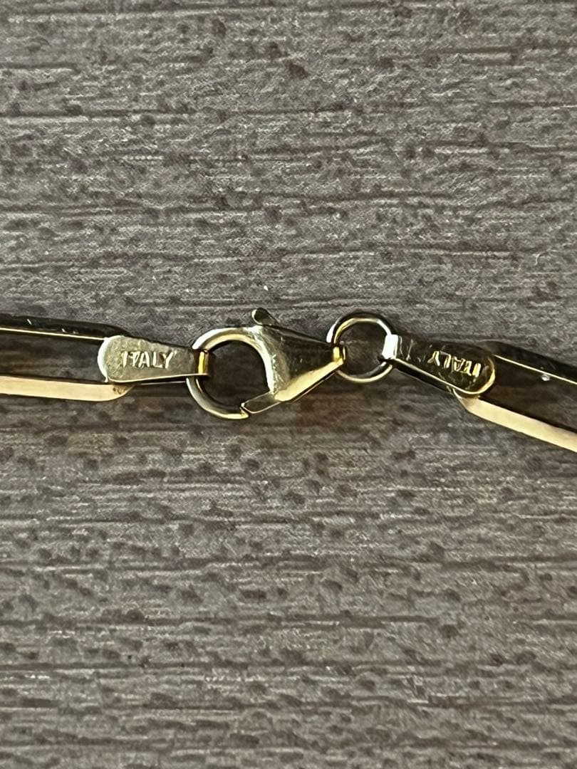 10kイエローゴールドチェーンブレスレット ユニセックス