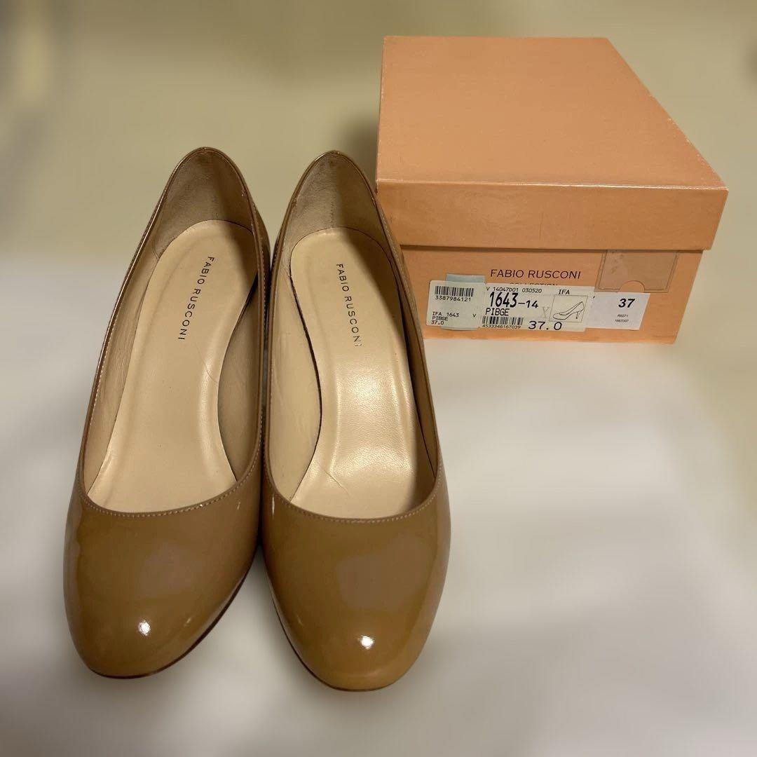 FABIO RUSCONI エナメルパンプス