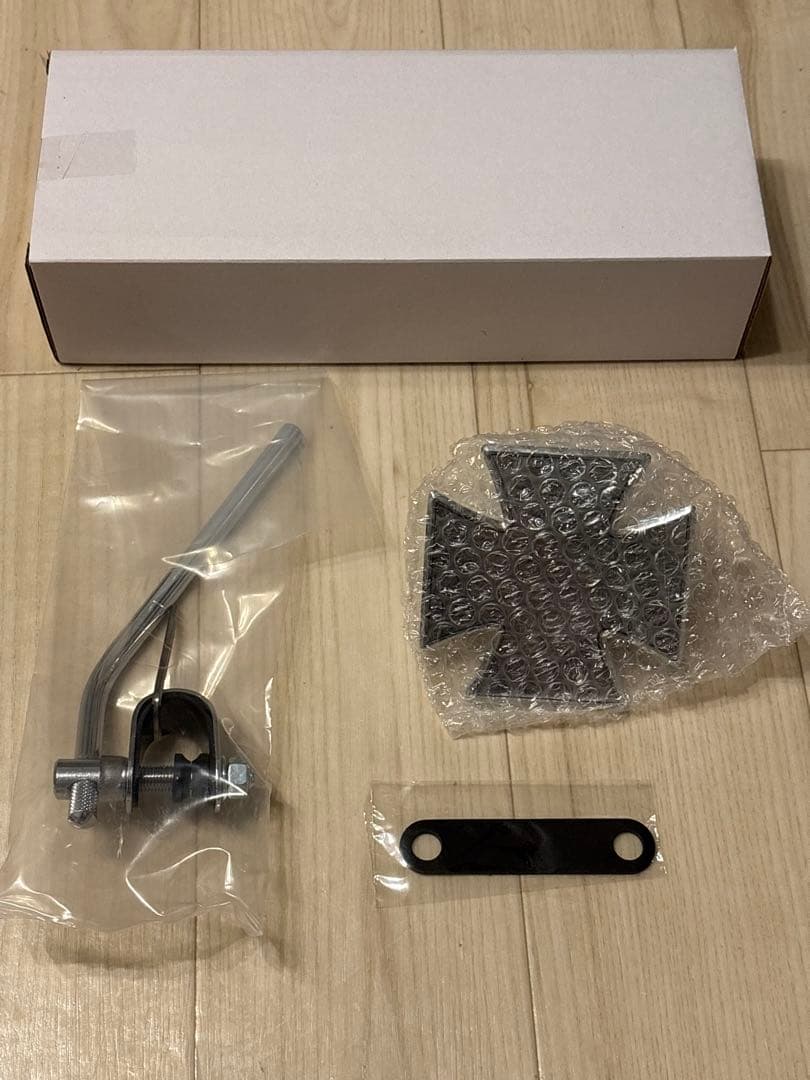 アイアンクロスミラー　ハーレー　チョッパー　スティード　ドラッグスター　汎用品