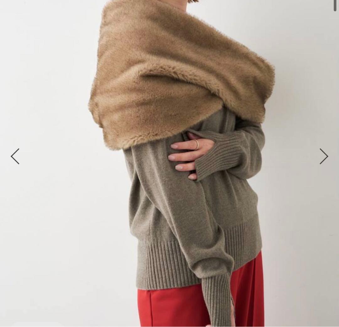 CINOH 2025AW MIX KNIT スヌード付　ドゥーズィエムクラス