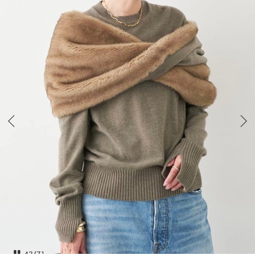 CINOH 2025AW MIX KNIT スヌード付　ドゥーズィエムクラス