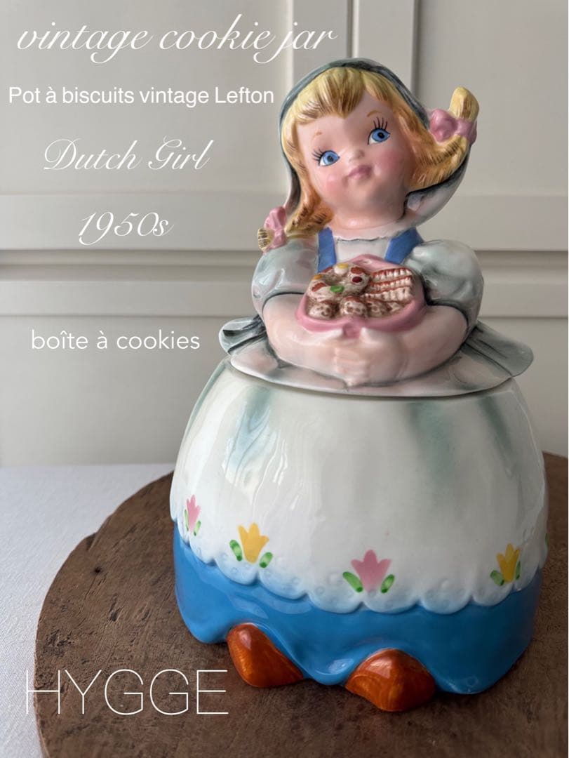 50's Leftonダッチガール ヴィンテージ レフトン クッキージャー☕️