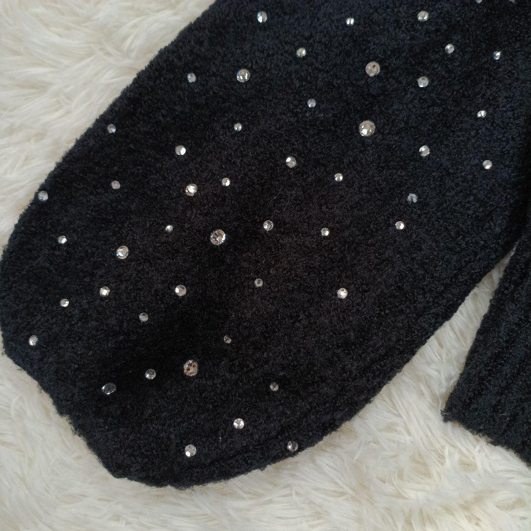 美品✨エムズグレイシー現行　ラグジュアリービジューニット　パフスリーブ