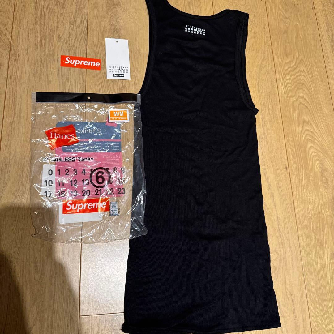 Supreme メゾンマルジェラ　ブラック タンクトップ 新品タグ付き