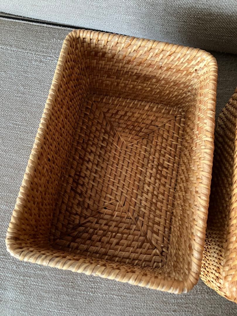 ラタンバスケット ラタン 籠 無印 無印良品 収納ボックス