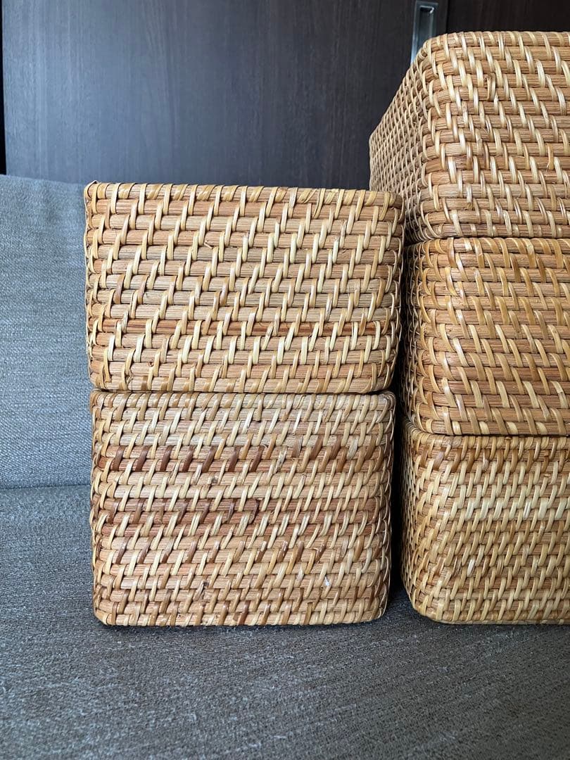 ラタンバスケット ラタン 籠 無印 無印良品 収納ボックス