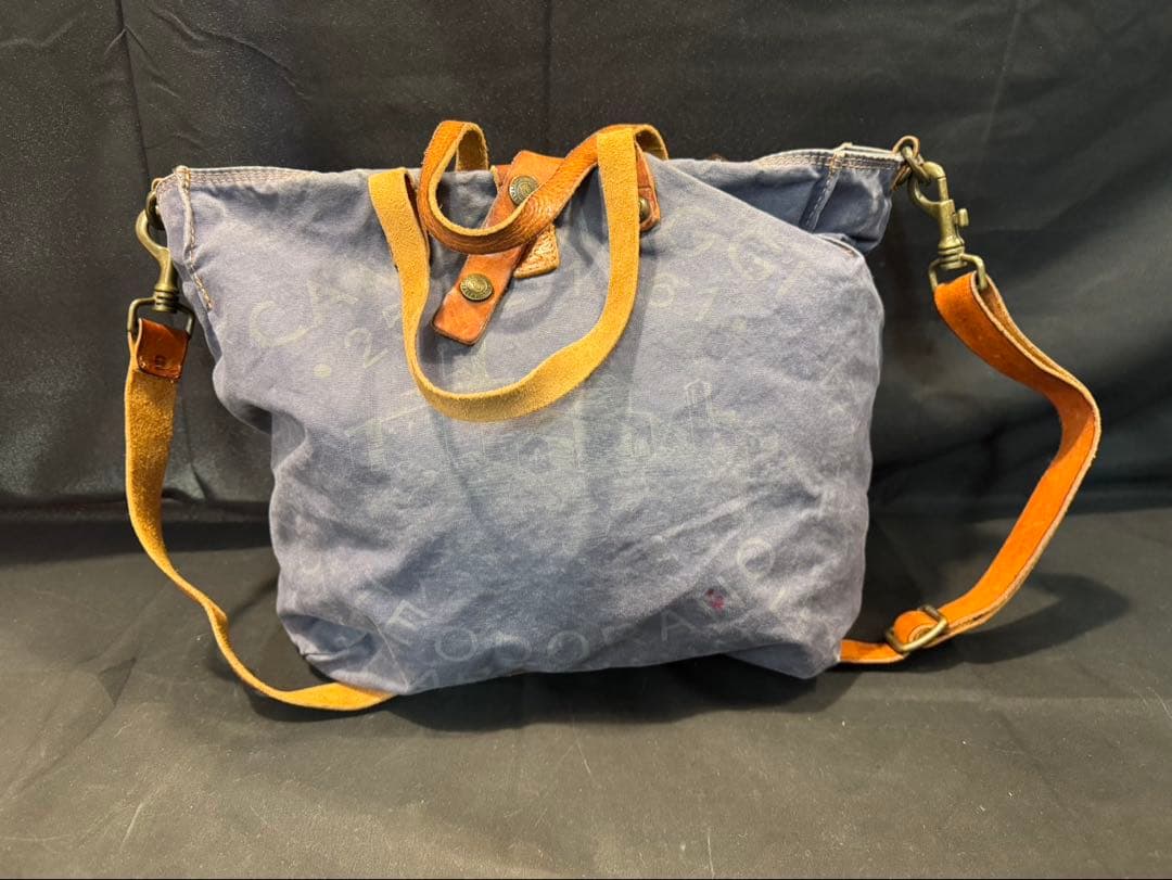 campomaggiショルダーバッグ キャンバス ブルー