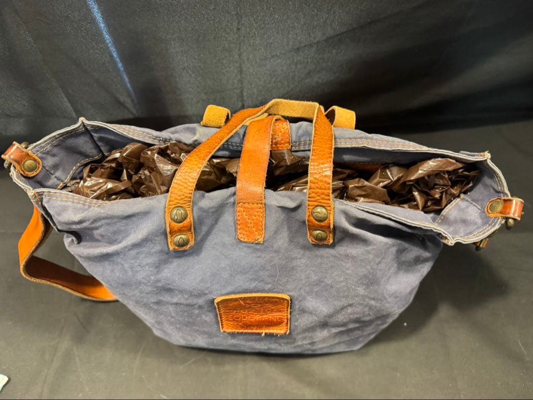 campomaggiショルダーバッグ キャンバス ブルー