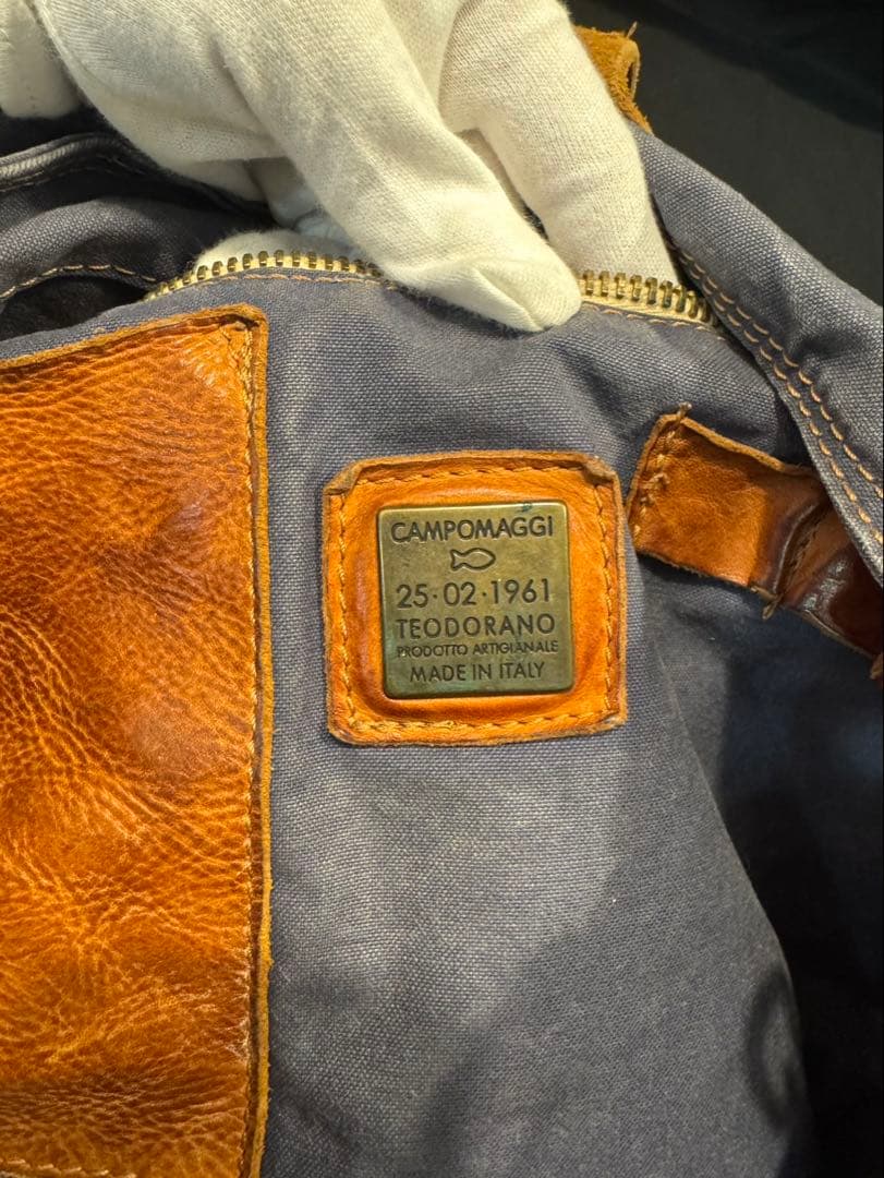 campomaggiショルダーバッグ キャンバス ブルー