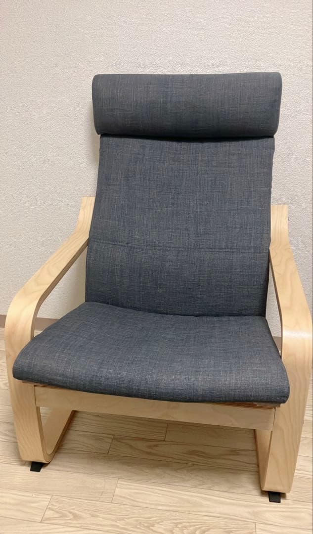 IKEA ポエング パーソナルチェア クッション イケア グレー 送料込