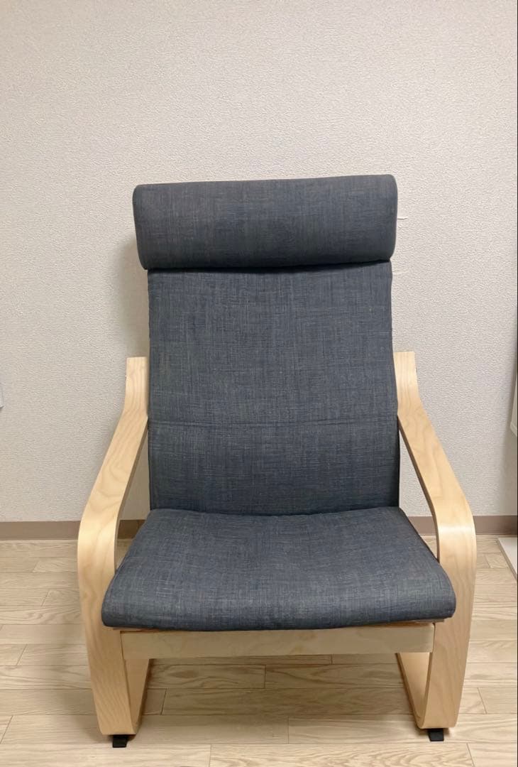 IKEA ポエング パーソナルチェア クッション イケア グレー 送料込