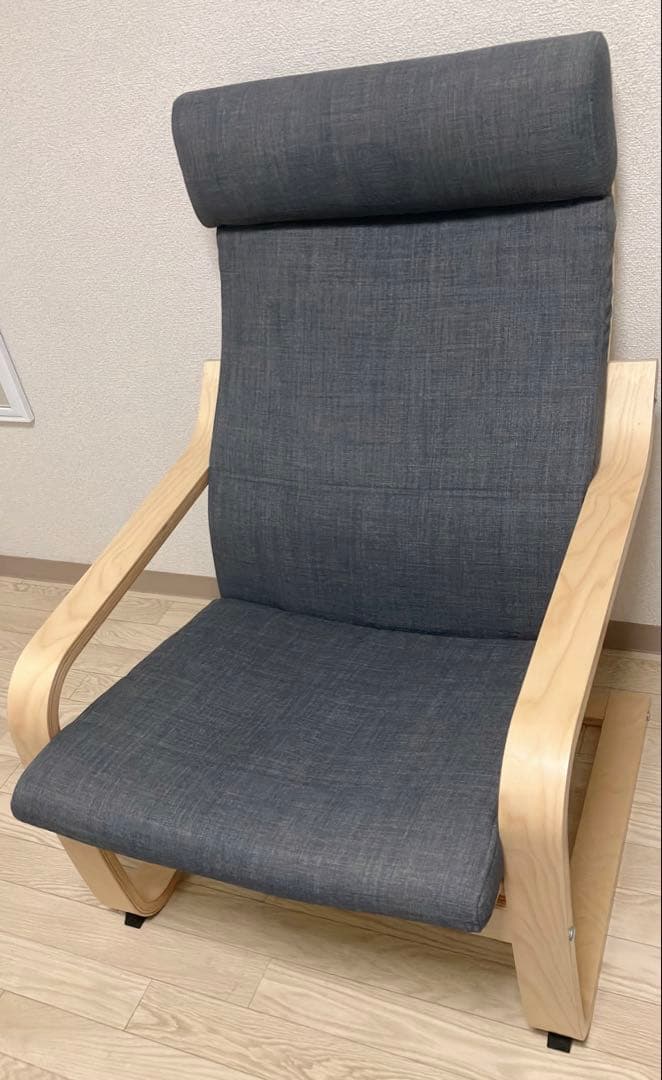 IKEA ポエング パーソナルチェア クッション イケア グレー 送料込
