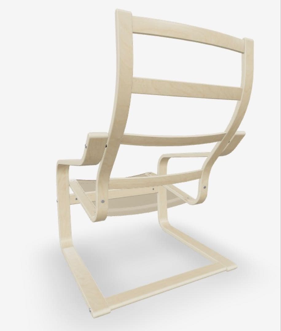 IKEA ポエング パーソナルチェア クッション イケア グレー 送料込