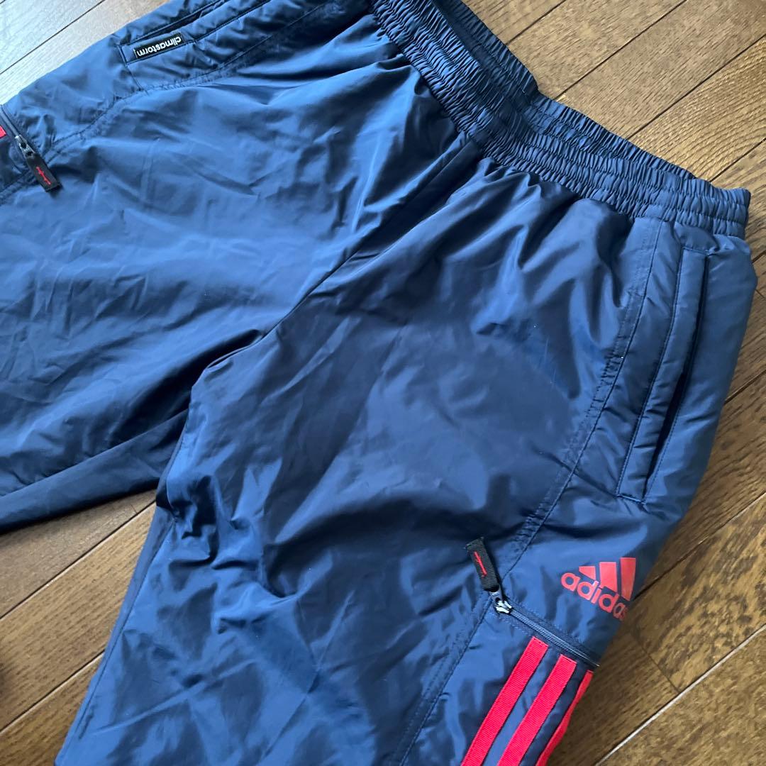 adidas ネイビー/レッド メンズアウター　裏起毛　Oサイズ　上下セット