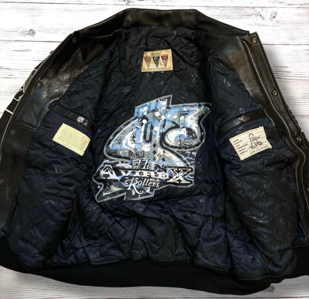 アビレックス　レザージャケット　スタジャン　AVIREX