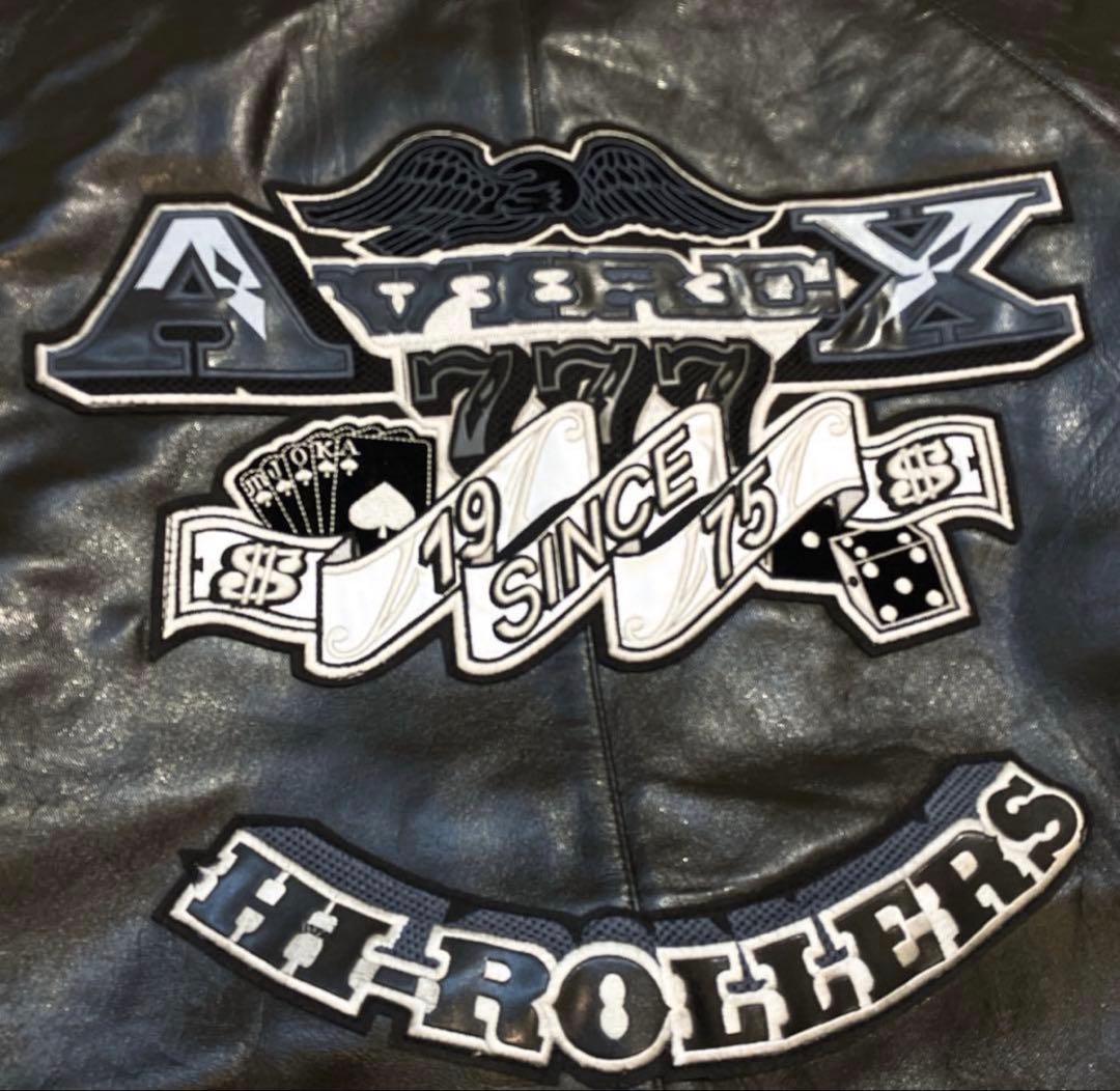 アビレックス　レザージャケット　スタジャン　AVIREX