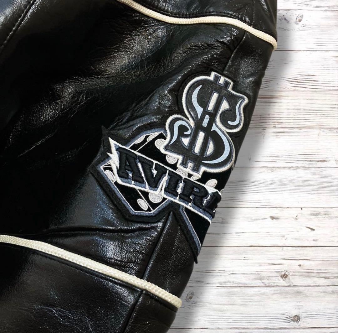 アビレックス　レザージャケット　スタジャン　AVIREX