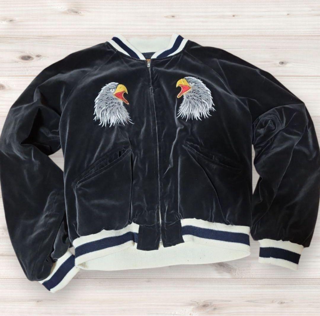 TALONジップJAPANESE EMBROIDERED JACKET　ベロア