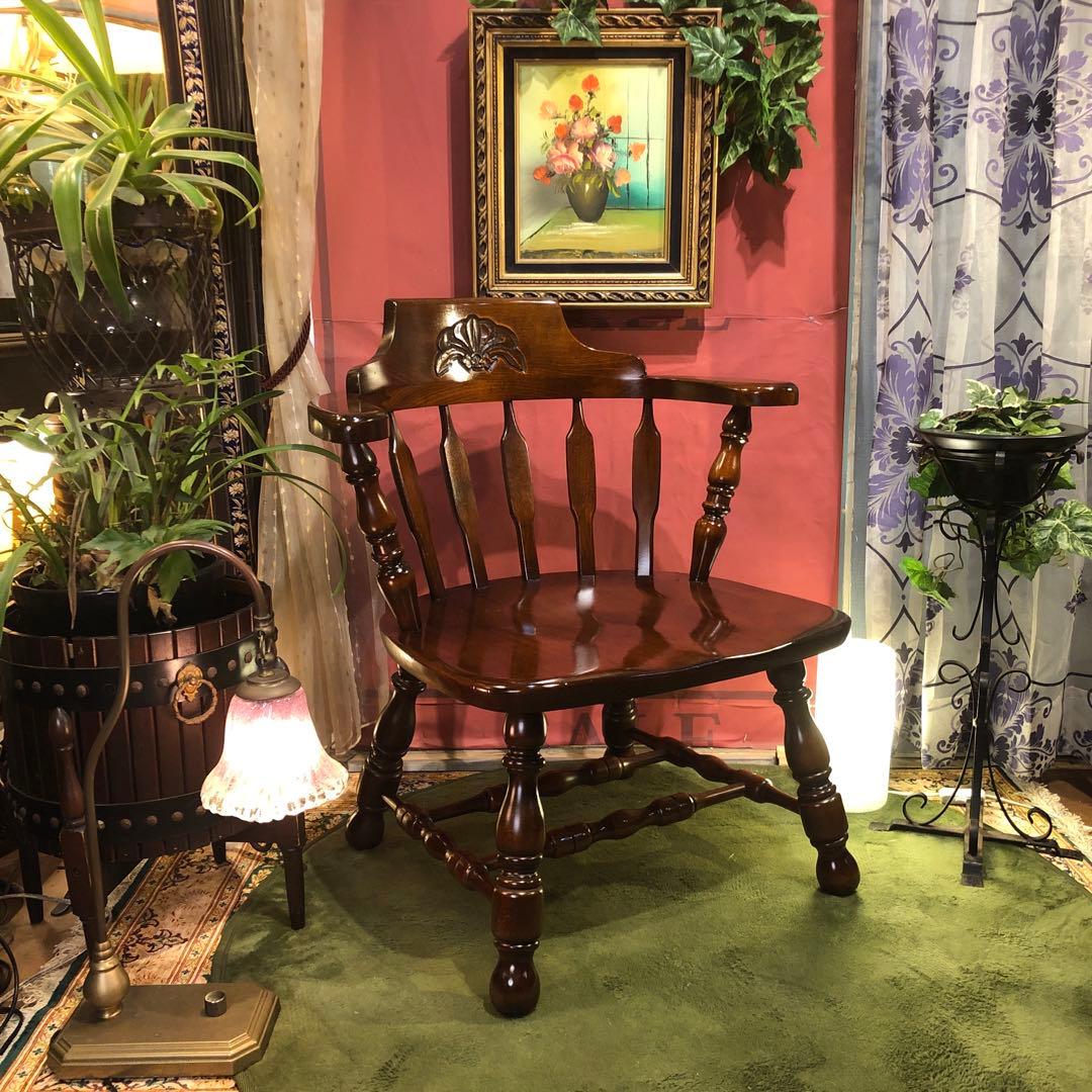 70,s ヴィンテージ L１　ブナ無垢材　アームチェア