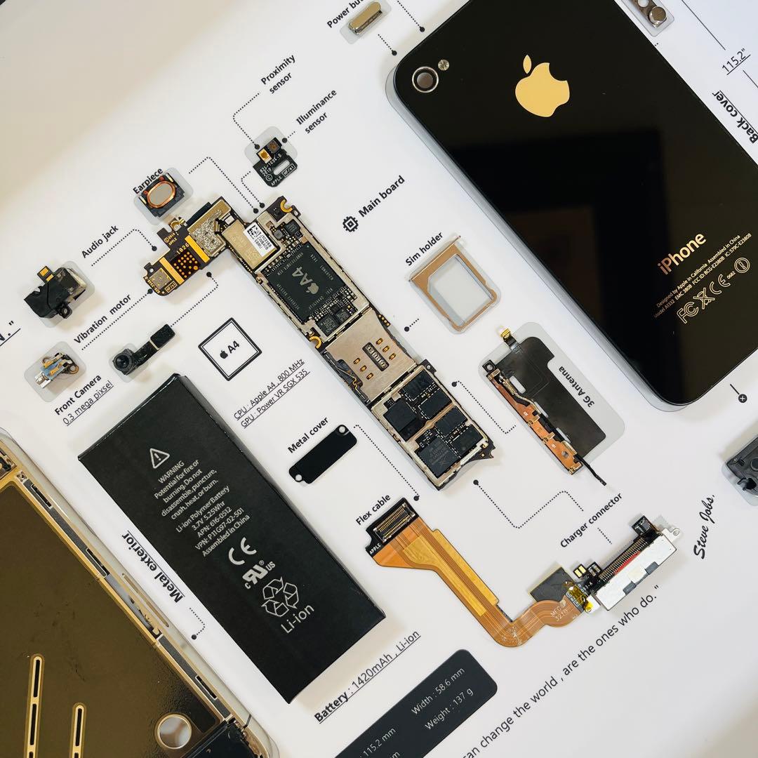 iPhone 4 Black 標本アート ボックスフレーム仕様