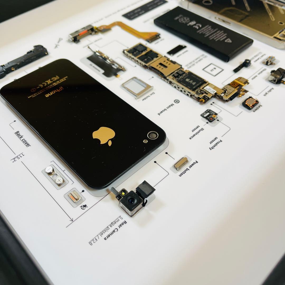 iPhone 4 Black 標本アート ボックスフレーム仕様