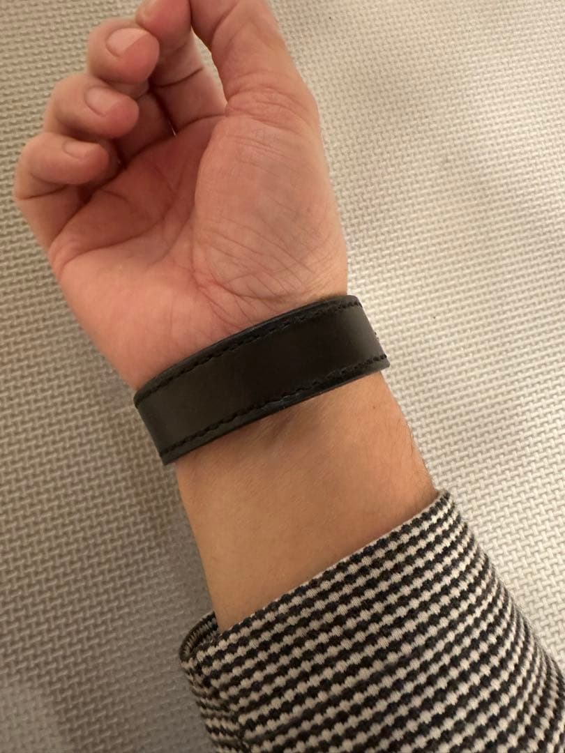 （最終値下げ）【ハンドメイド】レザーブレスレット　クロムエクセル