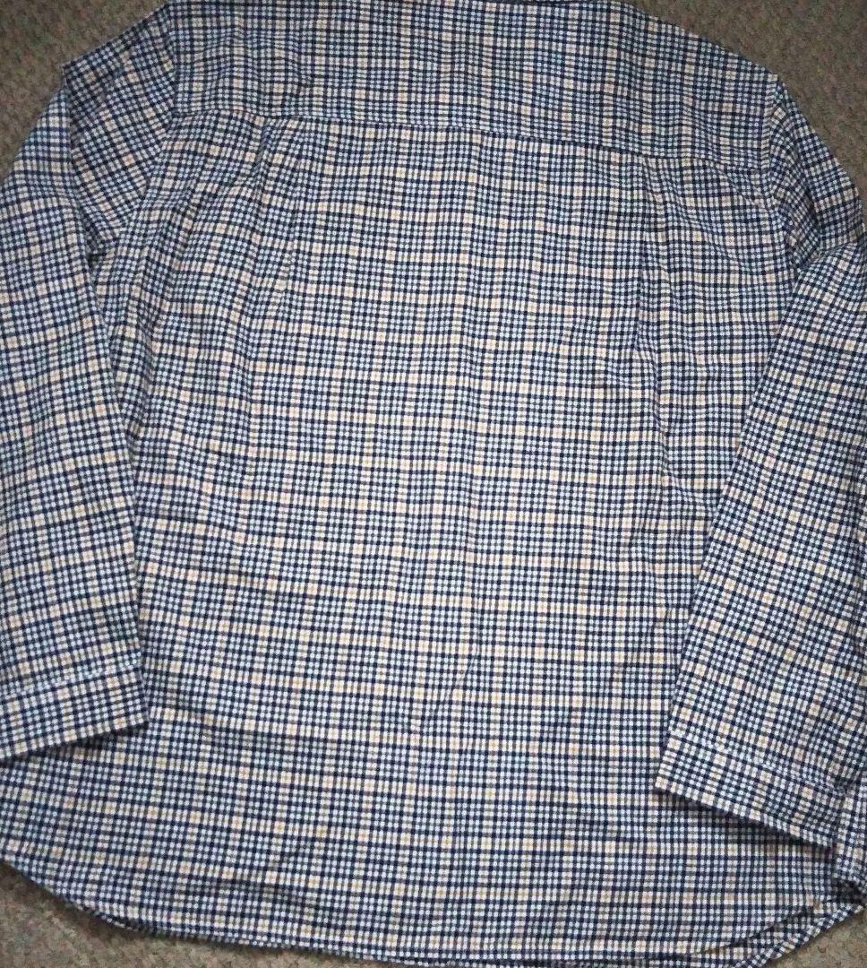 クロコダイル　タータン　レギュラーカラーブラウス シャツ 2L　新品　タグ付き
