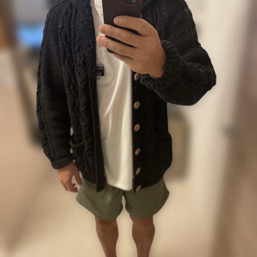 トップス INVERALLAN 3ACOTTON Black Denim46