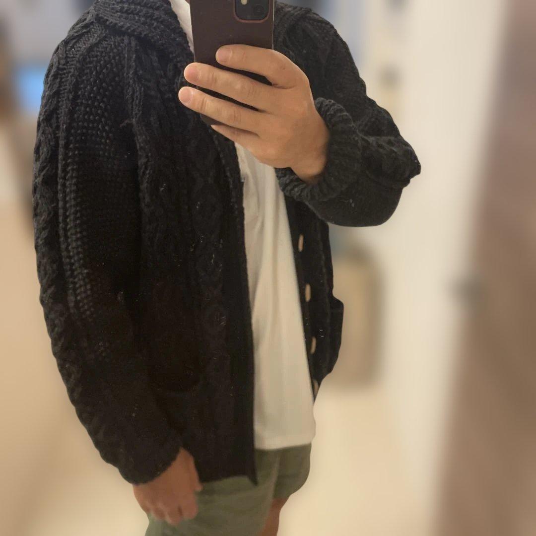 トップス INVERALLAN 3ACOTTON Black Denim46