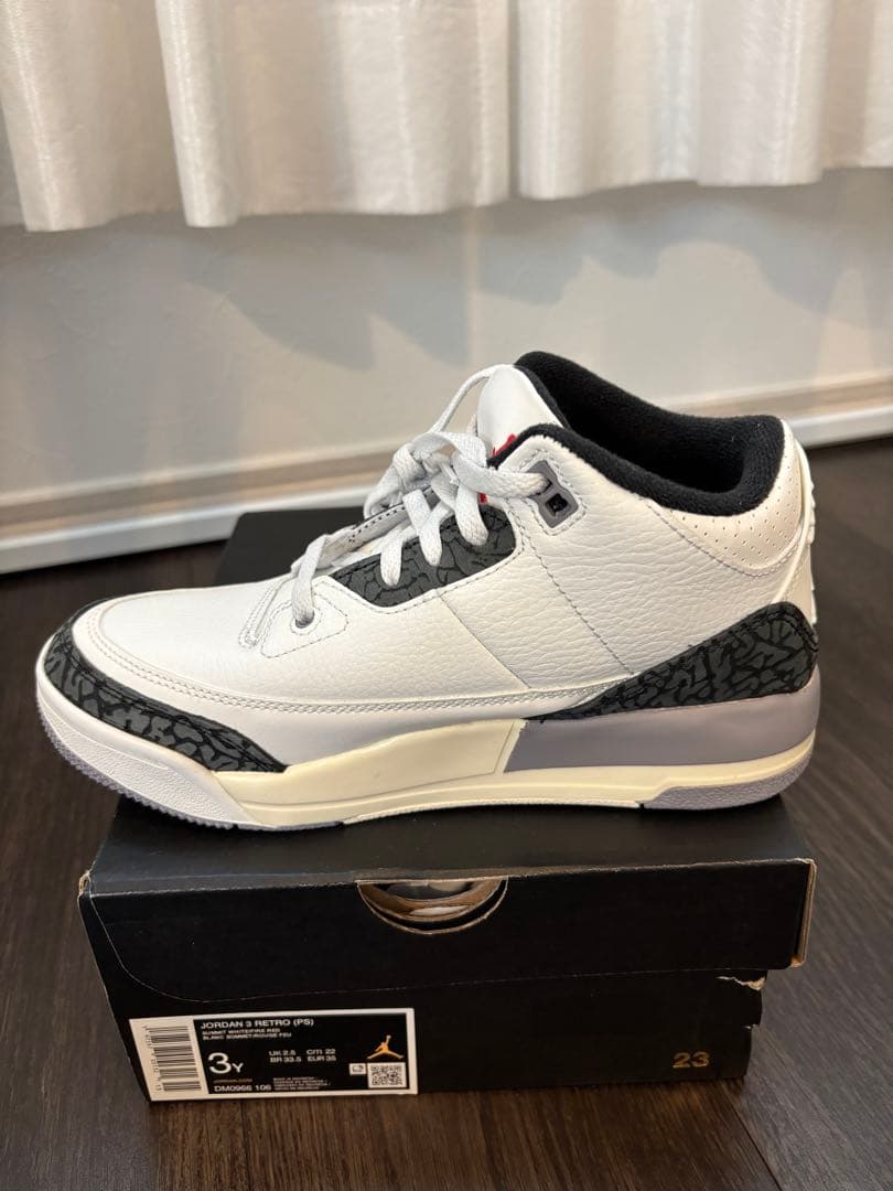 【新品・箱付】AIR JORDAN 3 RETRO PS 22cm